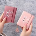thumbnail image 4 of Women Wallet Cute Cat Short Wallet Leather Purse Girls Money Bag Card Holder, 4 of 8