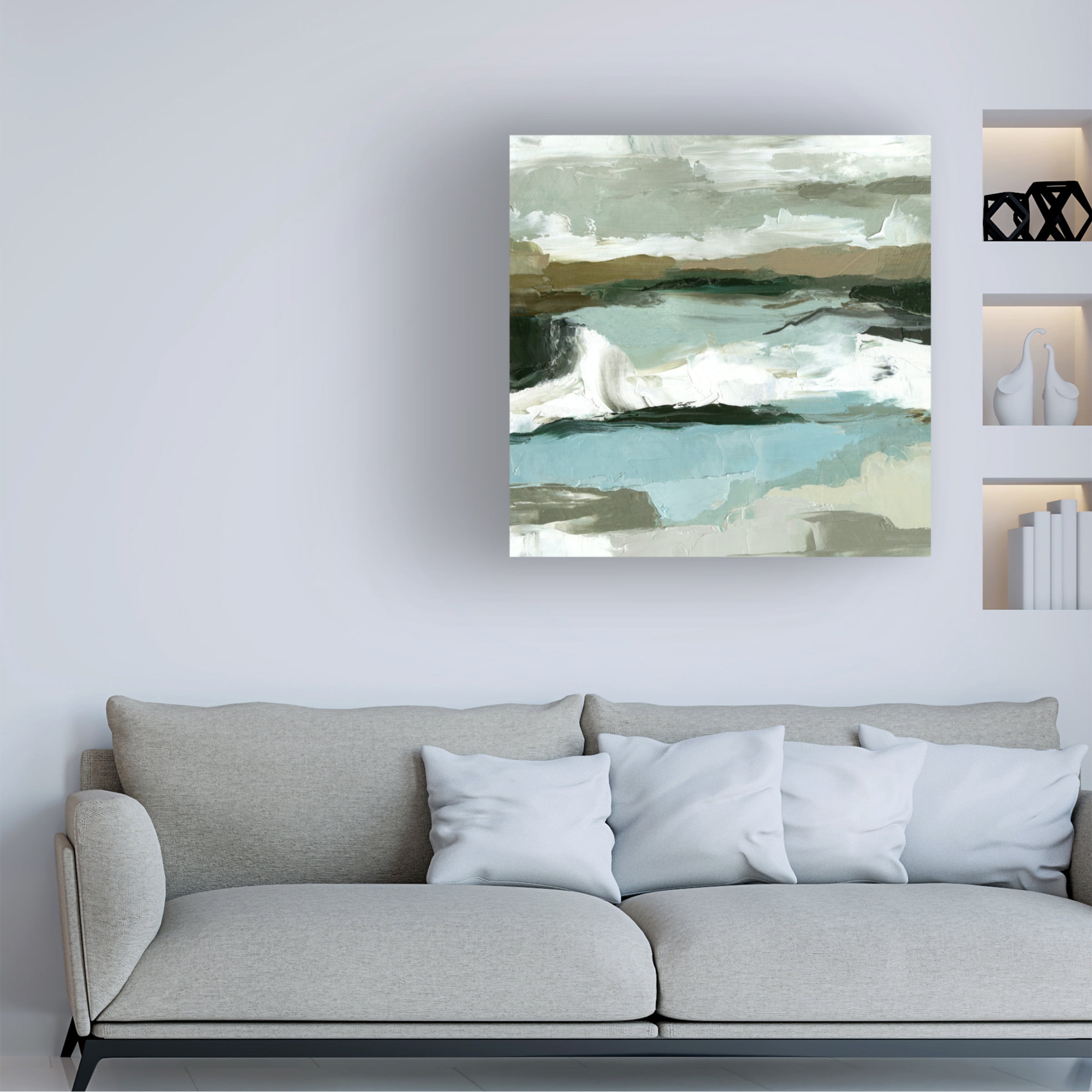Emma Caroline 'Textured Ocean Tide II' Canvas Art