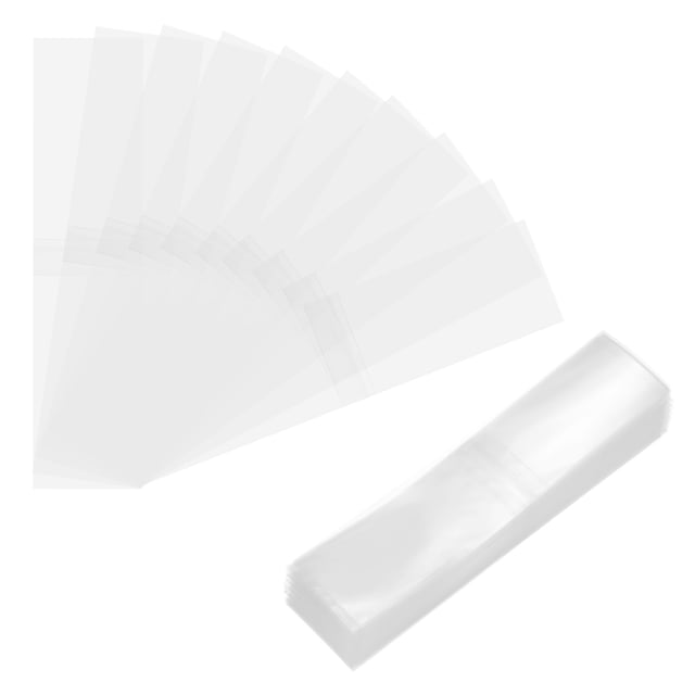 Uxcell 400Pcs Banda de Encogimiento Perforada Clara, 145x35mm Envoltura de Calor para Botellas y Tarros que se Ajusta al Diámetro de la Tapa de 89-91mm, Sello para Tarros de Botellas de Tubo de Goteo