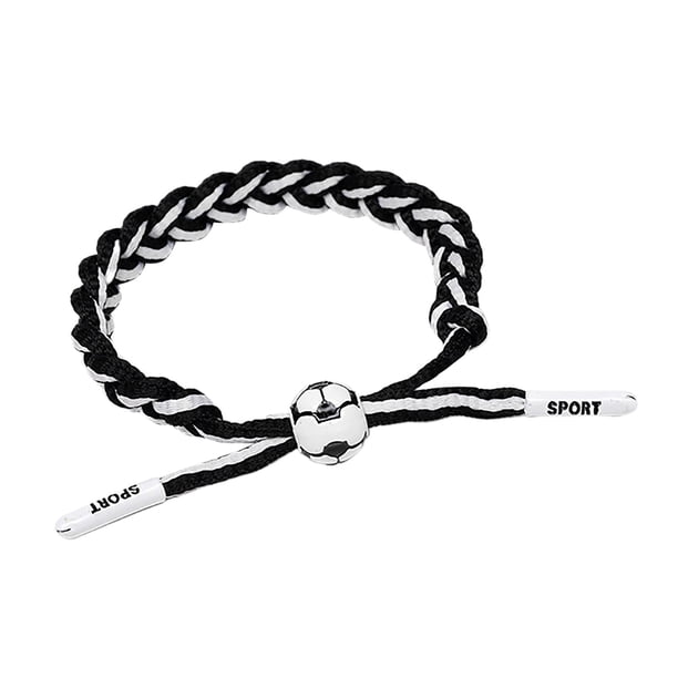 Pulsera de Fútbol Fútbol Joyería Ajustable Unisex Fútbol Paracord Pulseras Fútbol Regalo