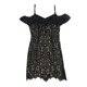 thumbnail image 1 of bar III Vestido tubo de encaje para mujer, negro, pequeño, 1 of 2