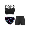 thumbnail image 2 of CHICTRY Kids Girls 3Pcs Swimwear Sleeveless Strappy Back Crop Top with Briefs Shorts Swimming Bathing Suit Night Pegasus 6, 2 of 7