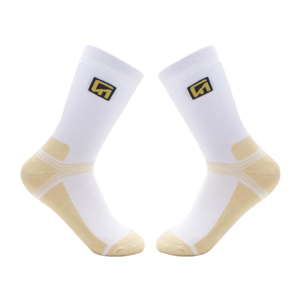 Calcetines de patinaje sobre hielo transpirables para niños Calcetines de patinaje sobre ruedas cómodos para Blanco
