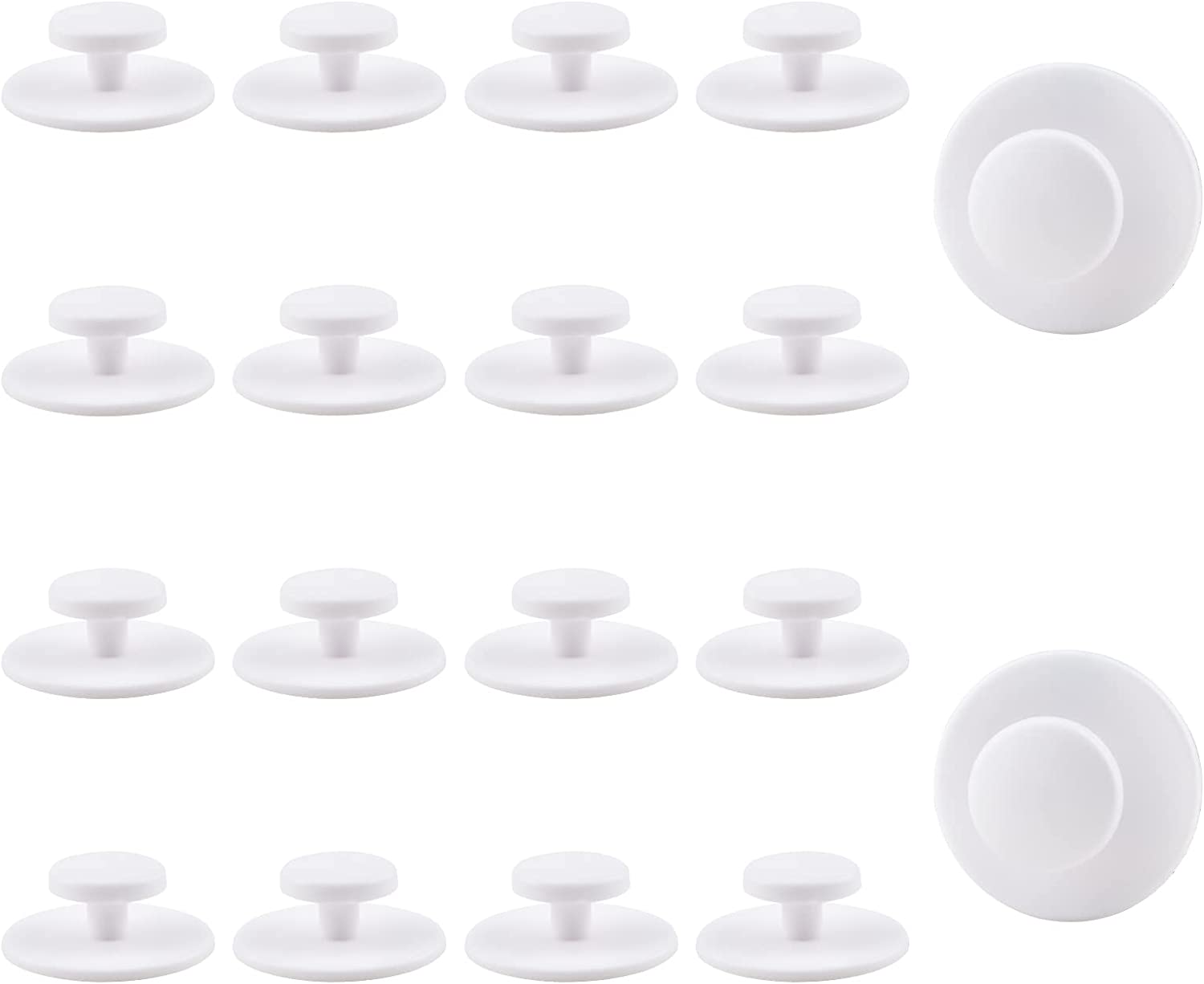 SelfStick Drawer Knobs Pull Handle, 20pcs Plastic Drawer Handles