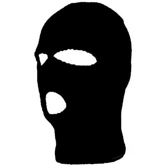 Black Winter FACE MASK Full Skull Cap Watch Beanie with Eye and Nose Slots