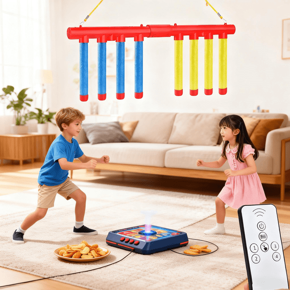 Reflex Game – Reflex Drop Sticks Challenge Game with Remote, Reflective Drop Stick Game, Hand-Eye Coordination Catching Sticks,Reaction Time Training for All Ages
