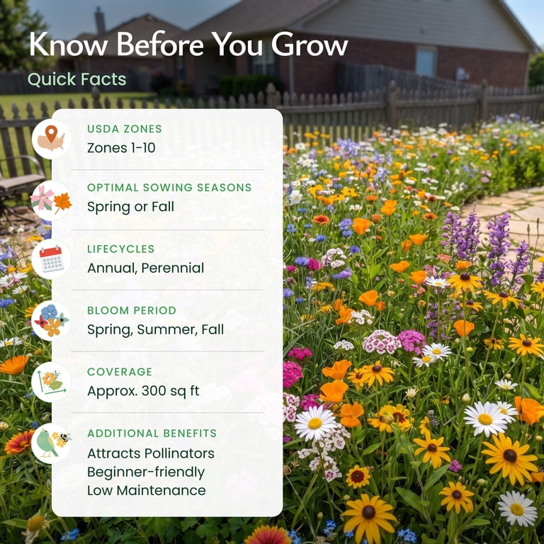Created By Nature Alaska Wildflower Seed Mix, 15 Flower Varieties, 53,000  Seeds - Walmart.com