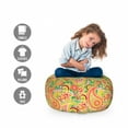 thumbnail image 2 of Paisley Storage Toy Bag Chair, Traditional Persian Teardrop Pattern Print Eastern Elements Vintage, Stuffed Animal Organizer Washable Bag, Large Size, Multicolor, by Ambesonne, 2 of 3