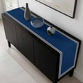 thumbnail image 5 of Navy Blue Table Runner 48 Inches Long, Black Modern Geometric Abstract Art Aesthetics Kitchen Coffee Dining Table Decoration for Home Party Birthday Wedding Home Decor 13x48 Inches, 5 of 8