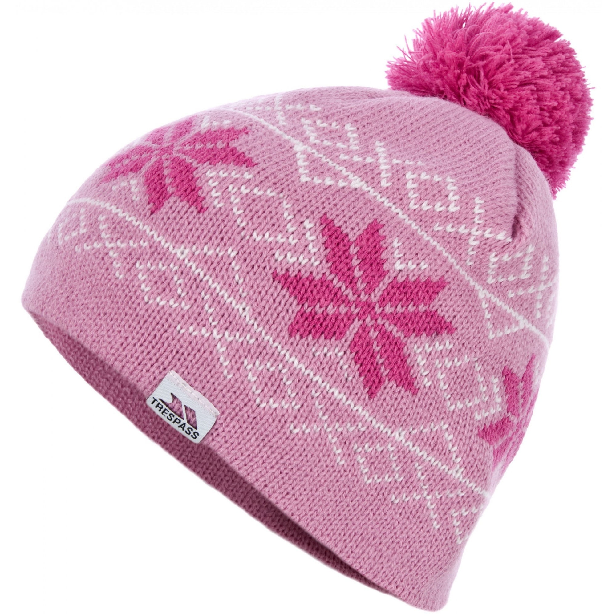 Trespass Candy Girls Beanie Hat With Bobble Pom Pom For Winter 