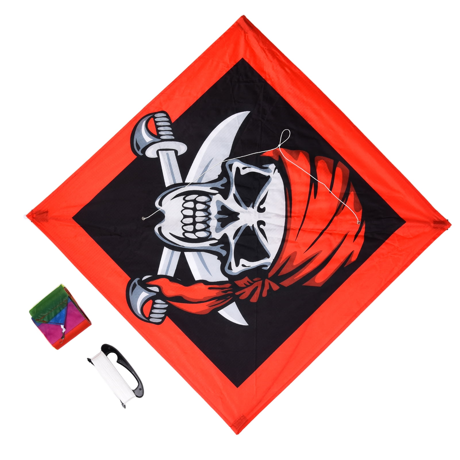 Outdoors Cartoon Kite Quadrangular Pirate Kite with 100 Meter Line Funny Flying Toys for Kids Children