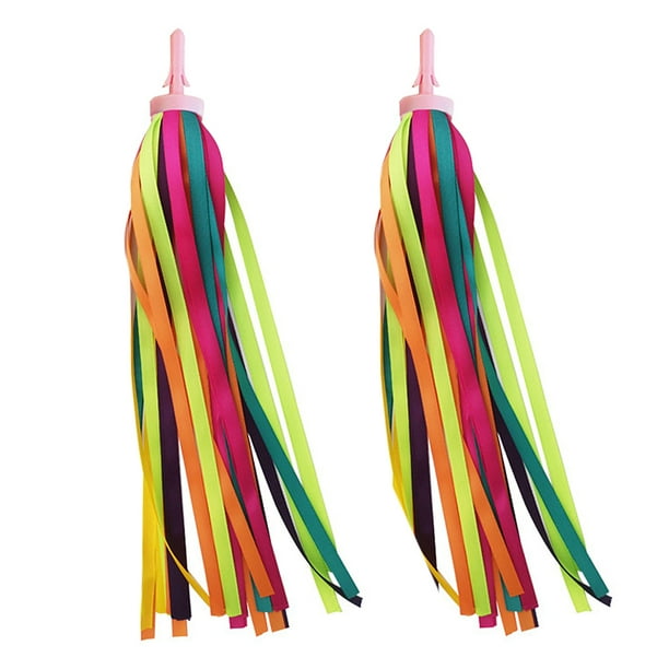 MIXFEER 2 PCS Kid's Rainbow Bike Streamers For Girls Boys Children's