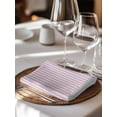 thumbnail image 6 of Purple Striped Cloth Napkins Set of 6 Reusable Dinner Napkins, Modern Simple Farmhouse Beige Vintage Cocktail Napkin Washable Table Napkins for Wedding/Holiday Party/Baby Shower 20"x20", 6 of 7