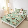 thumbnail image 4 of Feelyou Cute Dalmatian Dog Queen Sheet Sets, Kawaii Cartoon Animal Flat Sheet, Teens Kids Boys Girls Queen Fitted Sheet, Microfiber Bedroom Decor, 4-Piece, 4 of 7