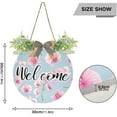 thumbnail image 3 of Coolnut Watercolor Orchid Front Door Round, Hanging Welcome Sign, Front Door for Home, Farmhouse, Porch, Wall Hanging, Outdoor Home Decor, 3 of 7