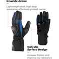 thumbnail image 4 of Kemimoto Motorcycle Gloves for Men, Full Finger Hard Knuckle Rainproof Winter Motorcycle Gloves with Non-Slip Palm Touch Screen for Racing, Riding, Hiking, Cycling, Snowmobile, Blue,XL, 4 of 8