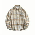 thumbnail image 1 of Blusa y camisa de manga larga con cuello vuelto para hombre Return to The Ancients, blusa de poliéster con solapa y botones en los bolsillos., 1 of 8