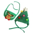thumbnail image 5 of 1 Set Christmas Pet Outfit Christmas Tree Pom-Pom Hat And Pet Bib Holiday Pet Costume for Small Medium Dogs Cats Festive Dress-up, 5 of 7