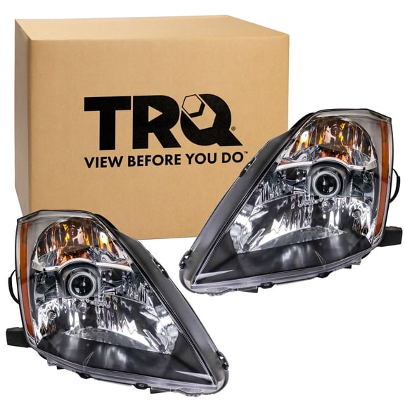 TRQ Headlight Assembly Set NI2502182 NI2503182 Fits 2003-2005 Nissan 350Z