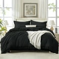 thumbnail image 2 of Andency Queen Size Comforter Sets Black - 7 Pieces Boho Tassel Bed in a Bag Bedding Comforter Sets, Soft Lightweight Fringe Bed Set with Comforter, Sheets, Pillowcases & Shams, 2 of 8