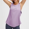 thumbnail image 2 of Chbgutlmr Yoga Tops for Women Round Neck Sleeveless Split Back Loose Athletic Gym Workout Running Tops, 2 of 5