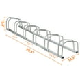 thumbnail image 2 of ZenSports Adjustable Bicycle Rack Stand Floor6 Bikes Outdoor Garage Parking, Silver, 2 of 9