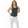 thumbnail image 1 of Underworks Womens Microfiber Light Compression Tank Top. Dark Grey 2X-Large, 1 of 3