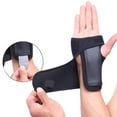 thumbnail image 1 of ziyahi 1 pcs Adjustable Hand Guard Protector Wrist Support Palm Brace Carpal Tunnel Wrap Left/ Right Hand Sports Protector Black right hand, 1 of 6