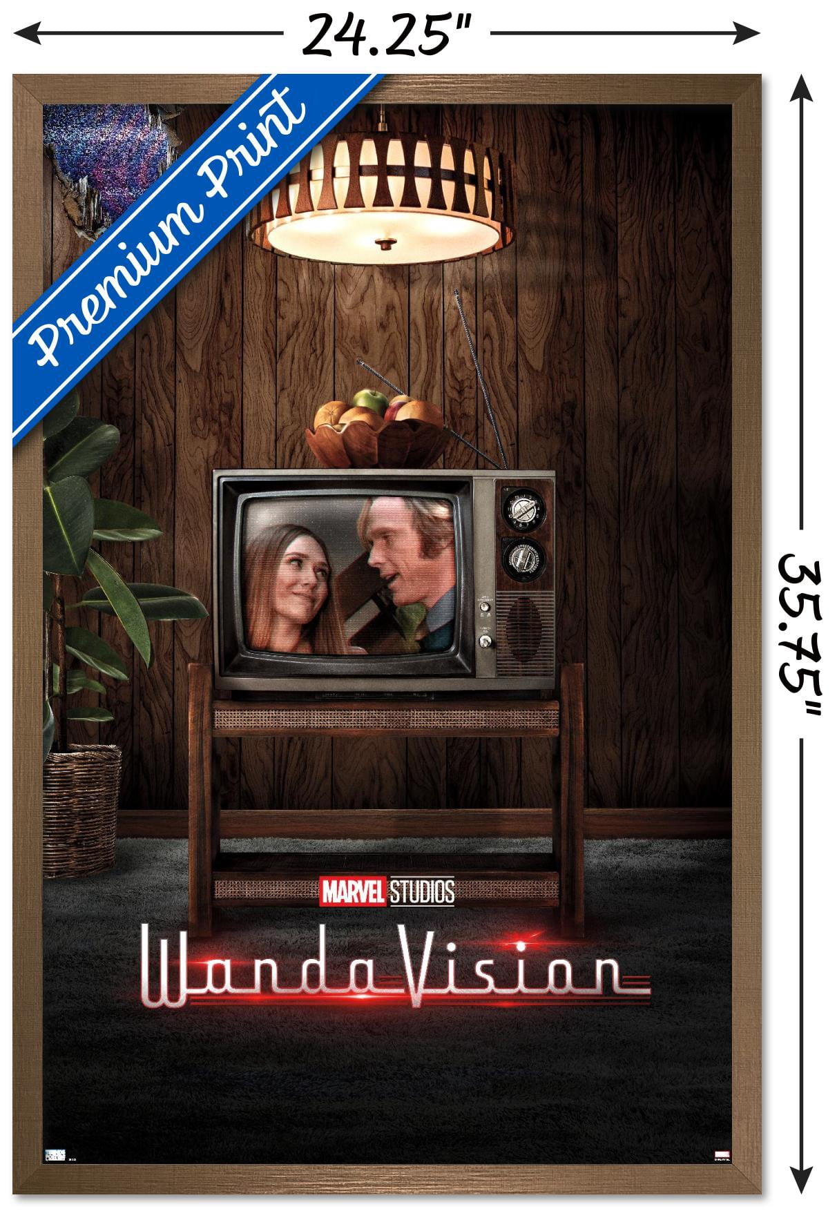 Marvel WandaVision - 70's One Sheet Wall Poster, 22.375" x 34", Framed