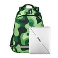 thumbnail image 7 of FORMRS Unisex Backpack Elementary School Travel Bookbag with Reflective Stripes, Green Camouflage Pattern, 7 of 7