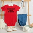 thumbnail image 3 of Watch Out I Have A Big Brother Cute Romper Boys or Girls Infant Baby Brisco Brands 12M, 3 of 6