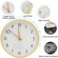 thumbnail image 4 of Reloj de pared silencioso, reloj de pared que no hace tictac para el hogar, sala de estar, dormitorio, escuela, reloj con madera maciza (10"), 4 of 5