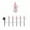 Pink, variant on Deeceymbur Solar Christmas Lights Snowman Design LED Ground Plug Outdoor Decoration 5 in 1 String Waterproof