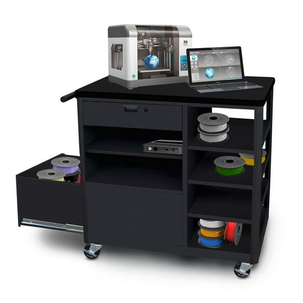 Steel 3D Printer Cart with Storage Drawer Four Side Shelves Walmart