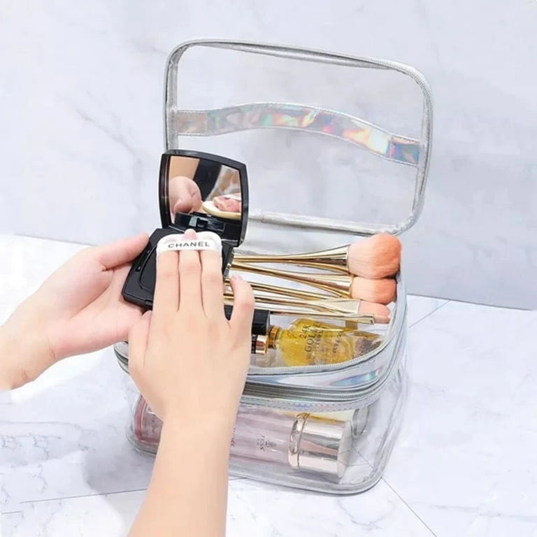 Transparent 2-Layer Clear Jelly Makeup Bag 