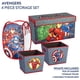 thumbnail image 2 of Marvel The Avengers Juego de solución de almacenamiento de 4 piezas con cesto emergente, baúl de almacenamiento plegable y 2 contenedores de almacenamiento encajables, 2 of 5