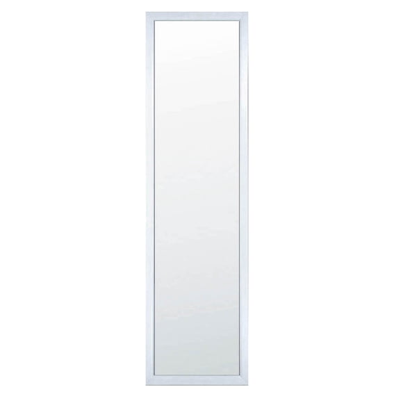 Hometrends Value Door Mirror 14x50in White, Full Length Rectangular Door Mirror, Has Frame, Wall Mounted Mirror