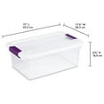 thumbnail image 4 of Sterilite Contenant de Rangement Empilable en Plastique de 15 Qt avec Couvercle, Transparent (Lot de 24), 4 of 10