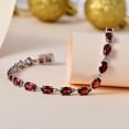 thumbnail image 2 of Shop LC Red Garnet Oval 925 Sterling Silver Bracelet for Women Jewelry Size 6.5" Ct 8.73 Birthday Gifts, 2 of 8