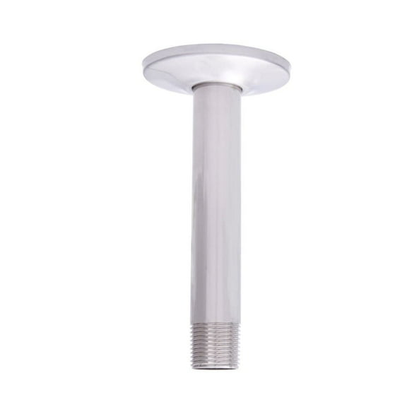 Dyconn Faucet 6 Inch Ceiling Shower Arm with Flange Assembled Nickel Nickel Finish