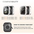thumbnail image 2 of 2 Pcs Case with Screen Protector for Apple Watch Series 7 & 8 41mm, Full Protective Guard Bumper Hard PC HD Tempered Glass Cover Compatible for iWatch 41mm Accessories (41 mm, Clear+Clear), 2 of 5