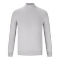 thumbnail image 3 of gbyLJF Lightweight Mock Neck Sweater for Men Solid Color Long Sleeve Pullover Tops Soft Comfy Slim Fit Blouse Casual Base Layer Shirt, 3 of 6