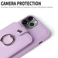 thumbnail image 5 of Accordion Wallet Case for iPhone 13 Pro Max with Rotatable Ring Holder Kickstand, RFID Blocking Card Slots Finger Grip Ring PU Leather Shockproof Purse Cover for iPhone 13 Pro Max, Purple, 5 of 7