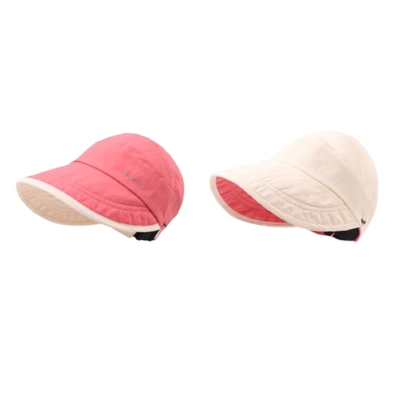 YAYUBA Sun Hat for Women With Breathable Adjustable Cap Double Compatible Outdoor Visor for Summer Activities,Hot Pink