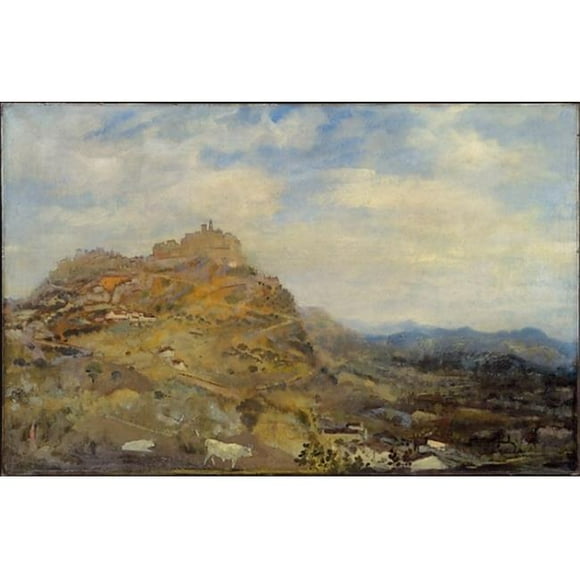 Public Domain Images MET10657 Italian Hill Town Poster Print by Arthur B. Davies, American Utica New York 1862 1928 Florence, 18 x 24