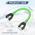 thumbnail image 2 of Uxcell Ski Tip Connector, Snowboard Clip Ski Training Aid Basic Turning Portable Durable Holder Skiing Accessories- Fit for (Beginners Skiing Training/Speed Control) 2 Pcs & Light Green, 2 of 7