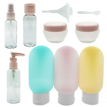 Empty Travel Size Bottles Set, Cosmetic Containers Leak Proof Portable Travel Accessories for Shampoo Conditioner Lotion Cleasing Milk (11 Pack)