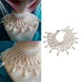 thumbnail image 2 of Elegant Handmade Layered Pearls Shoulder Necklace Choker for Women Weddings Party Beaded Body Jewelry Shawl Collar, 2 of 4