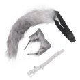 thumbnail image 4 of Bandeau Réglable Oreilles de Chat et Queue de Loup Costume Cosplay, Collier Cloche Doux et Confortable, Ensemble Cosplay de Fête avec Bande Élastique Adapté pour Robe, 4 of 8