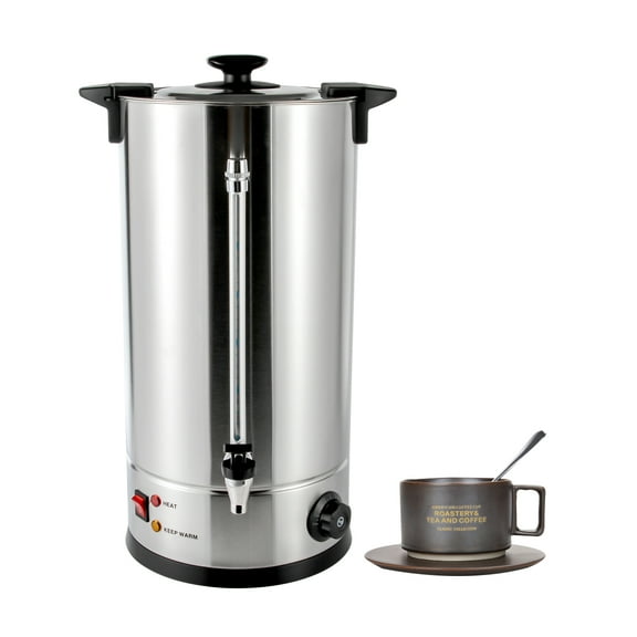 Dwellnix Large Coffee Urn 25L, Stainless Steel, Automatic Temperature Control   Built-In Faucet, Perfect for Weddings, Office, and Buffet Service